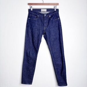 Everlane Mid Rise Skinny Jeans Deep Indigo Size 25 Ankle EUC